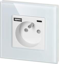 ORNO Wall socket 2P+E with USB-A