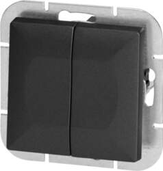 ORNO Flush-mounted two-button switch with illumination