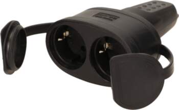 ORNO Double rubber plug-in socket