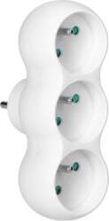 ORNO Rounded socket splitter 3x2P+E with