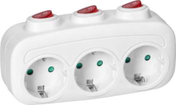 ORNO Socket splitter 3x2P+E (Schuko)