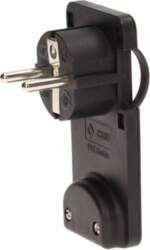 ORNO Flat plug with handle, black