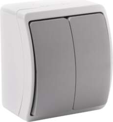 ORNO Surface-mounted two-button switch AQUATIC IP44