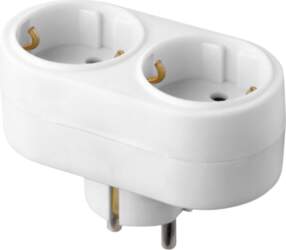 ORNO Oval socket splitter 2x2P+E Schuko