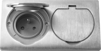 ORNO Hermetic, flush-fitting double socket, current