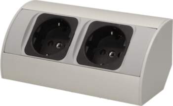 ORNO Under-cabinet electrical socket, grey, Schuko