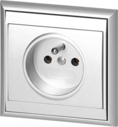 ORNO Flush-mounted single socket 2P+E Luna