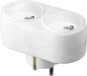 ORNO Oval socket splitter 2x2P+E French
