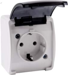 ORNO Single socket 2P+E Schuko AQUATIC