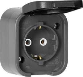 ORNO Surface-mounted single socket 2P+E, Schuko