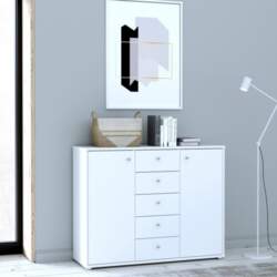 Forte ARCHBOX Balta kumode 110 cm