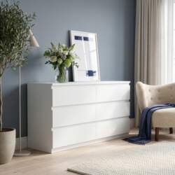 Forte Kumode 155 cm EDMORE Balta