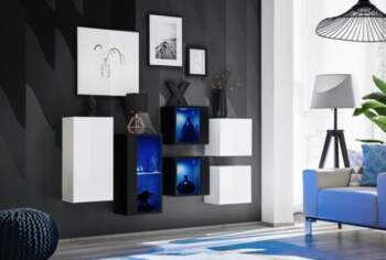 Sekcija SWITCH IV balts/melns ASM