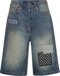 Evisu - Fabric Patch Denim Shorts