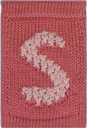 Smallstuff - Knitted Letter S, Rose