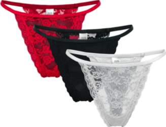 Lindex - 3-Pack Thong In Lace