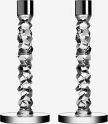 Orrefors - Carat Candlestick Silver 2-Pack