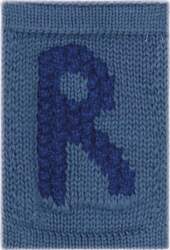 Smallstuff - Knitted Letter R, Blue