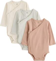 Lindex - 3-Pack Solid Wrap Bodysuits