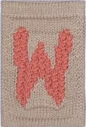 Smallstuff - Knitted Letter W, Rose