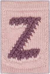 Smallstuff - Knitted Letter Z, Rose