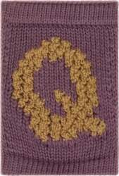 Smallstuff - Knitted Letter Q, Rose