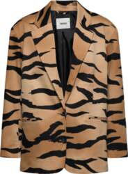 Monki - Single-Breasted Oversized Tiger Printed