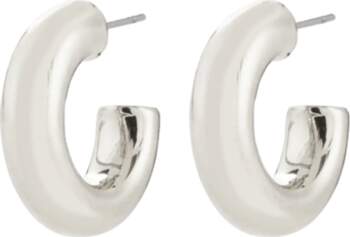 Pilgrim - Phase Small Hoops Silver-Plated