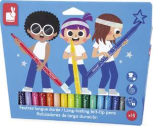 Janod - Long-Lasting Felt-Tip Pens -