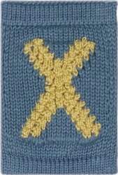 Smallstuff - Knitted Letter X, Blue