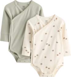 Lindex - 2-Pack Ribbed Wrap Bodysuits