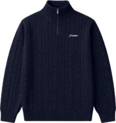 Prohibited - Cable Knit Quarter Zip