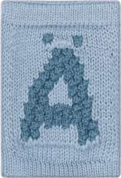 Smallstuff - Knitted Letter Ä, Blue