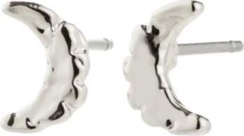 Pilgrim - Between Moon Earrings Silver-Plated
