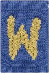 Smallstuff - Knitted Letter W, Blue