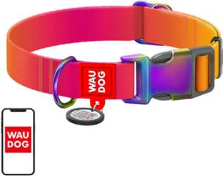 Waudog Nylon collar with QR code