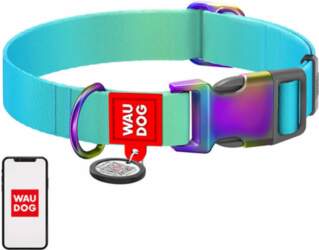 Waudog Nylon dog collar with QR