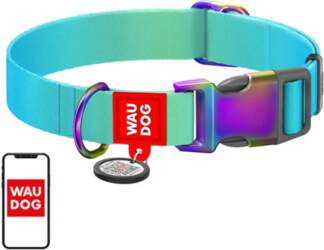 Waudog Nylon collar with QR code