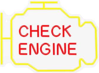 Neon PLEXI LED CHECK ENGINE yellow