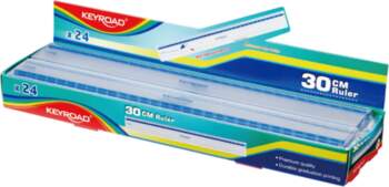Lineāls Keyroad 30cm, caurspīdīgs