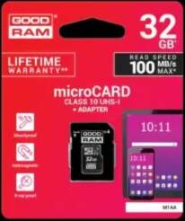 GOODRAM Memory MicroSD Card - 32GB