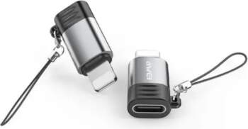 AWEI Adapter A11 USB-C|Lightning szary    |grey