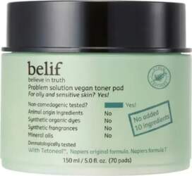 BELIF PROBLEM SOLUTION VEGAN TONER PAD