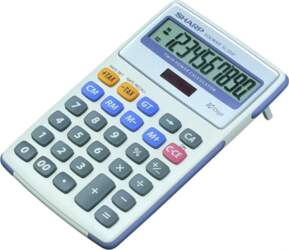Galda kalkulators Sharp SH-EL334FB, melns