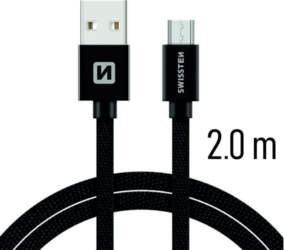 Swissten Textile Quick Charge Universāls Micro