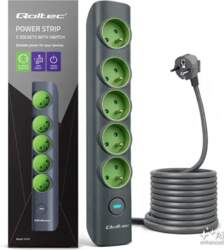 Qoltec Power strip with backlit switch