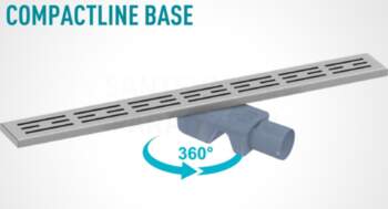 Lineārā dušas noteka-kanāls COMPACTLINE BASE Ø50
