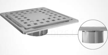 Nerūsējošā tērauda dušas traps INOX BASE