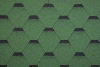 Bitumena dakstiņi STANDARD FORCE HEXAGONAL, Zaļš