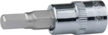 1/4" CHROME Bit socket hexagon 2mm